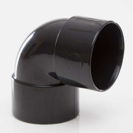 POLYPIPE ABS KNUCKLE BEND 32mm x 90deg WS15 WS15B BLACK