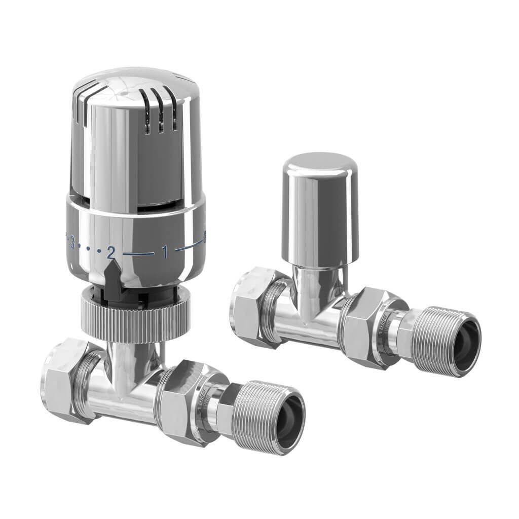 EPH STRAIGHT TRV & LOCKSHIELD 15mm CHROME SEMTRV15C