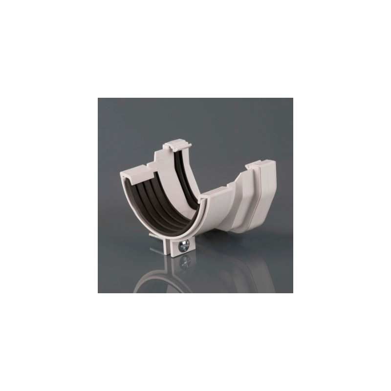 BRETT SQUARESTYLE TO HALF ROUND GUTTER ADAPTOR ARCTIC WHITE BR591A