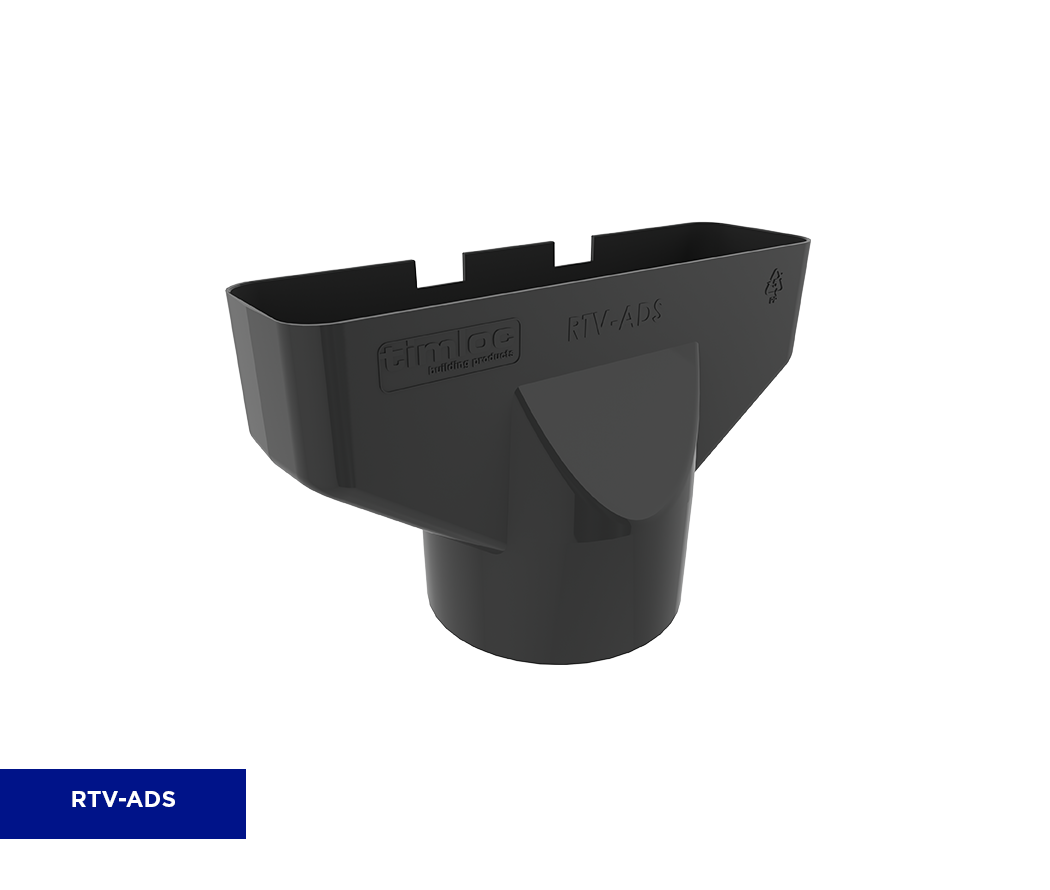TIMLOC STANDARD TILE VENT ADAPTER BLACK RTV-ADS