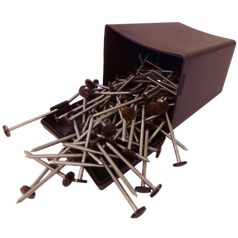 FREEFOAM PLASTOP NAILS 65mm BROWN (BOX OF 100) N65WGR