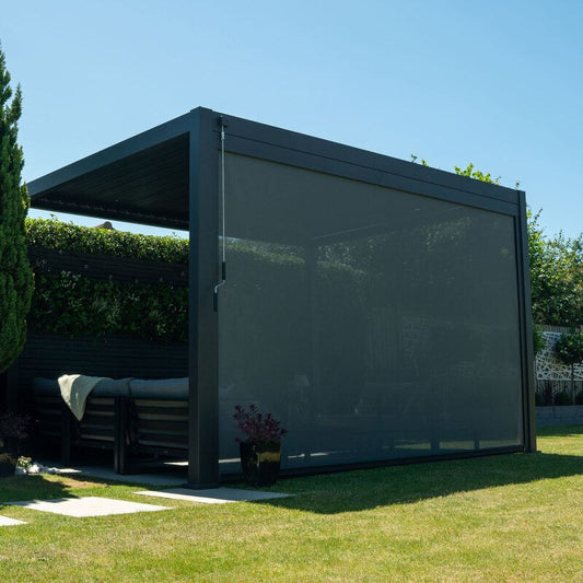 NOVA TITAN PERGOLA PULL DOWN SCREEN 4m GREY N20799