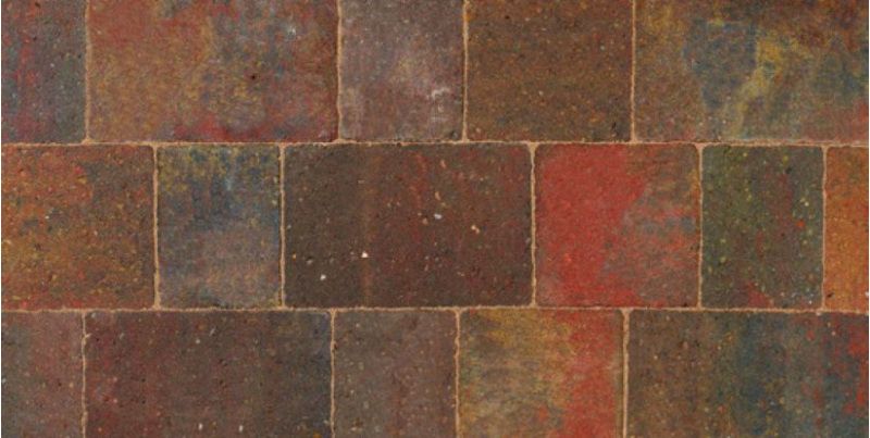 BRADSTONE WOBURN ORIGINAL 50mm BLOCK PAVING(OLD) 100 x 134 x 50mm AUTUMN 40949