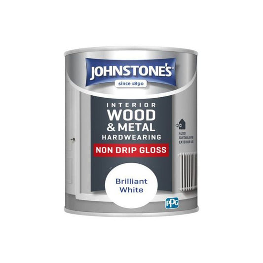 JOHNSTONES NON DRIP GLOSS BRILLIANT WHITE 1.25l 306534