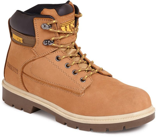 STERLING SS613SM WORK SITE WHEAT 6" SAFETY BOOT S1P SRA SIZE 8 SS613SM 8