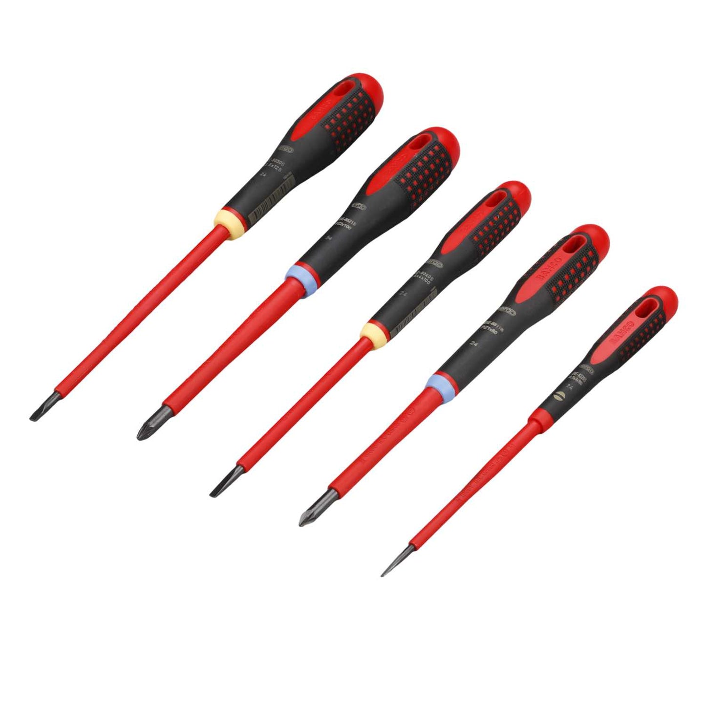 Bahco Ergo 5 Piece 1000V VDE Insulated Screwdriver Set