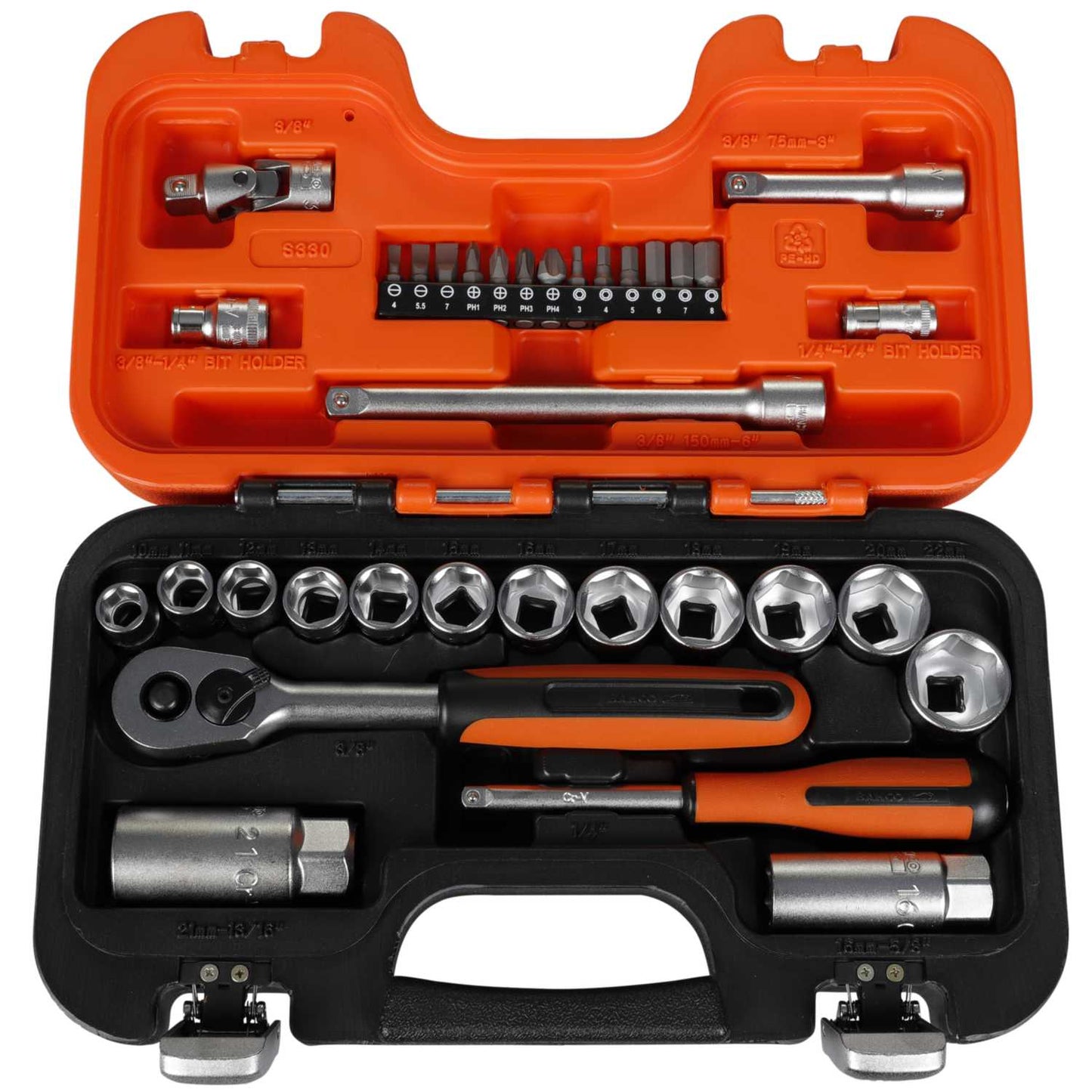 Bahco ¼" and ⅜" Drive Metric Socket Set (34 Piece)