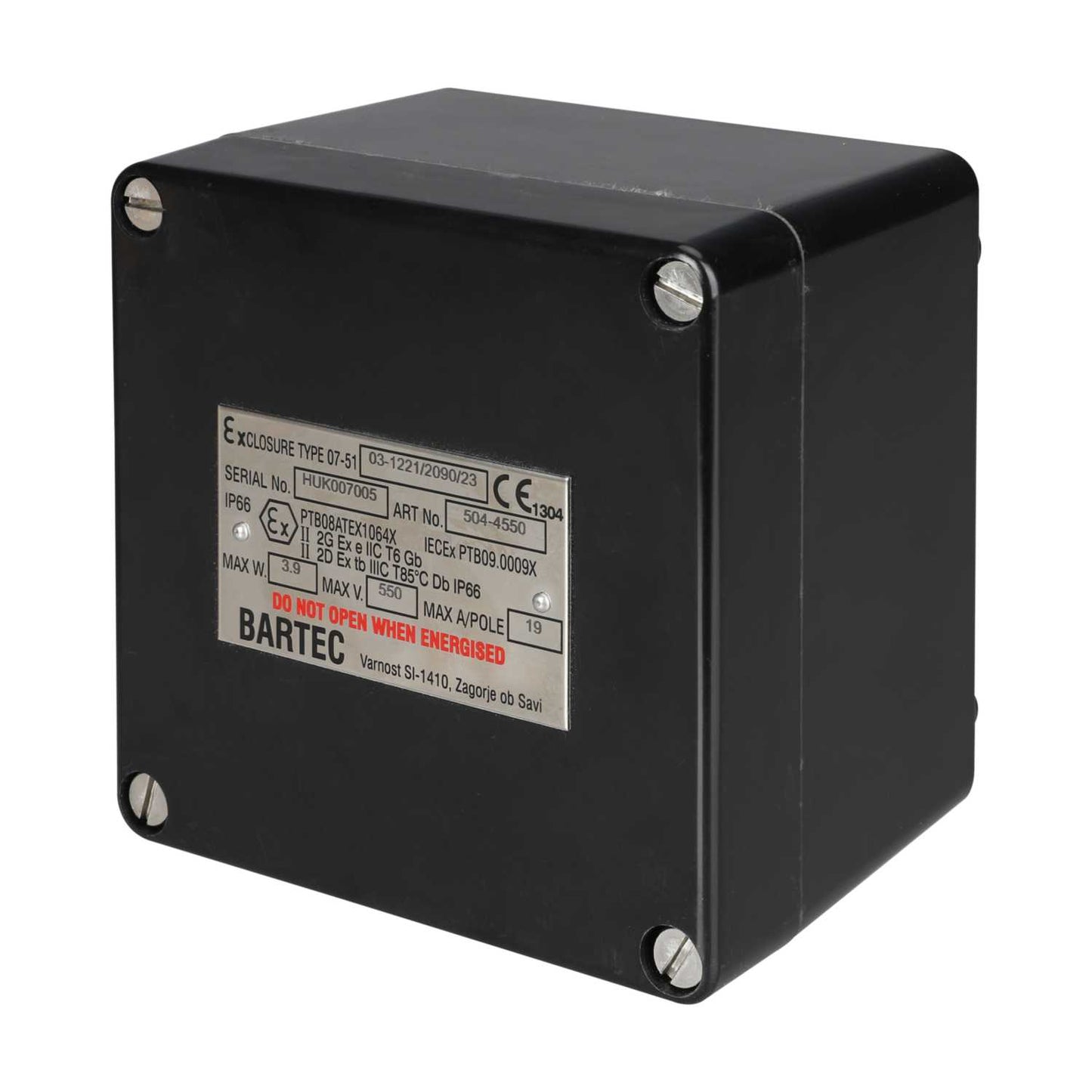 Bartec Zone 1 Ex Junction Box with 8 x SAK4 Terminals