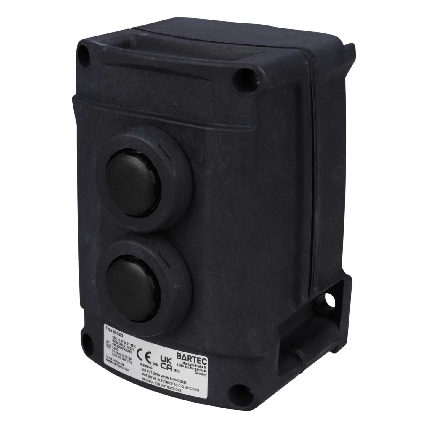 Bartec ComEx 2 Way Black Ex GRP Pushbutton Station