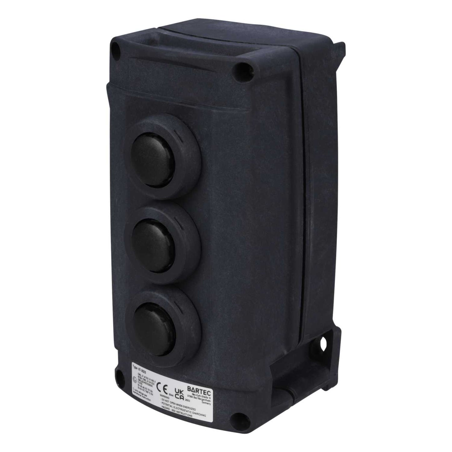 Bartec ComEx 3 Way Black Ex GRP Pushbutton Station