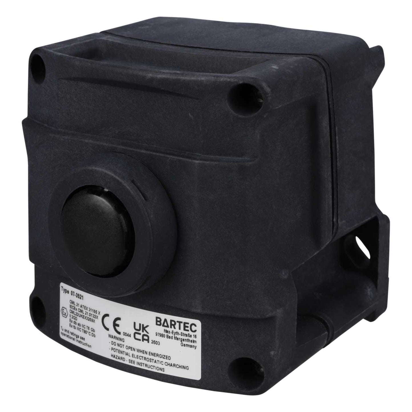 Bartec ComEx 1 Way Black Ex GRP Pushbutton Station