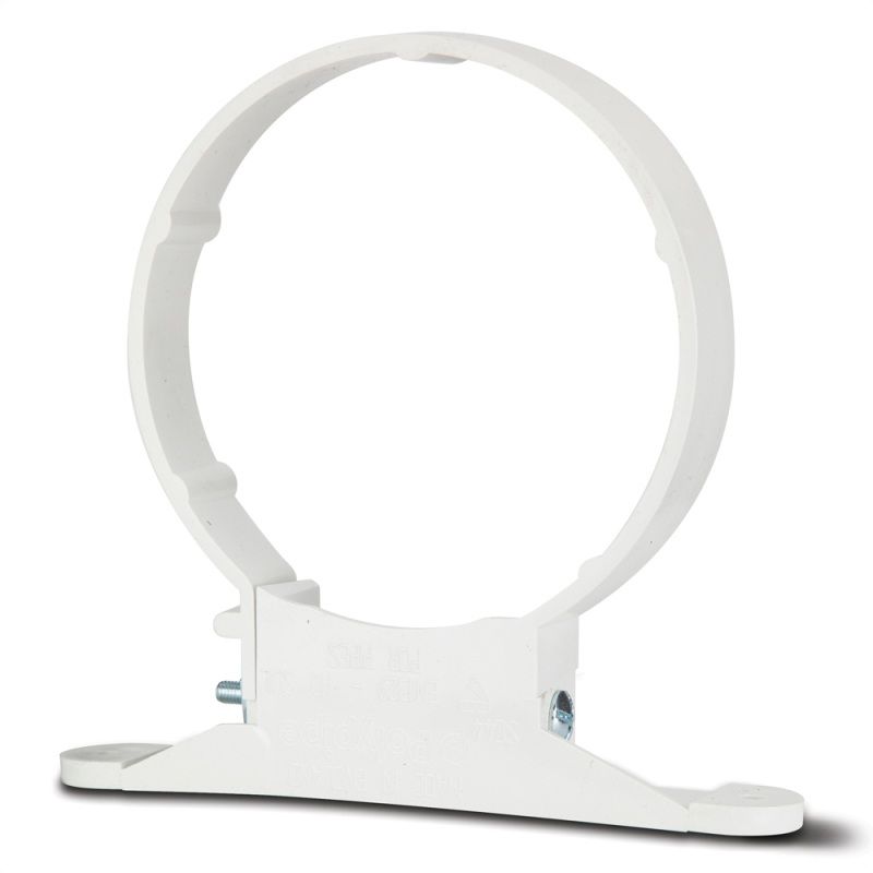 POLYPIPE SOIL PIPE BRACKET NUT & BOLT 110mm SC44 SC44W WHITE