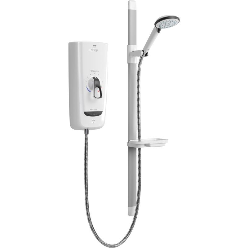 MIRA 1.1785.005 ADVANCE FLEX EXTRA ELECTRIC THERMOSTATIC SHOWER 8.7kw WHITE/CHROME