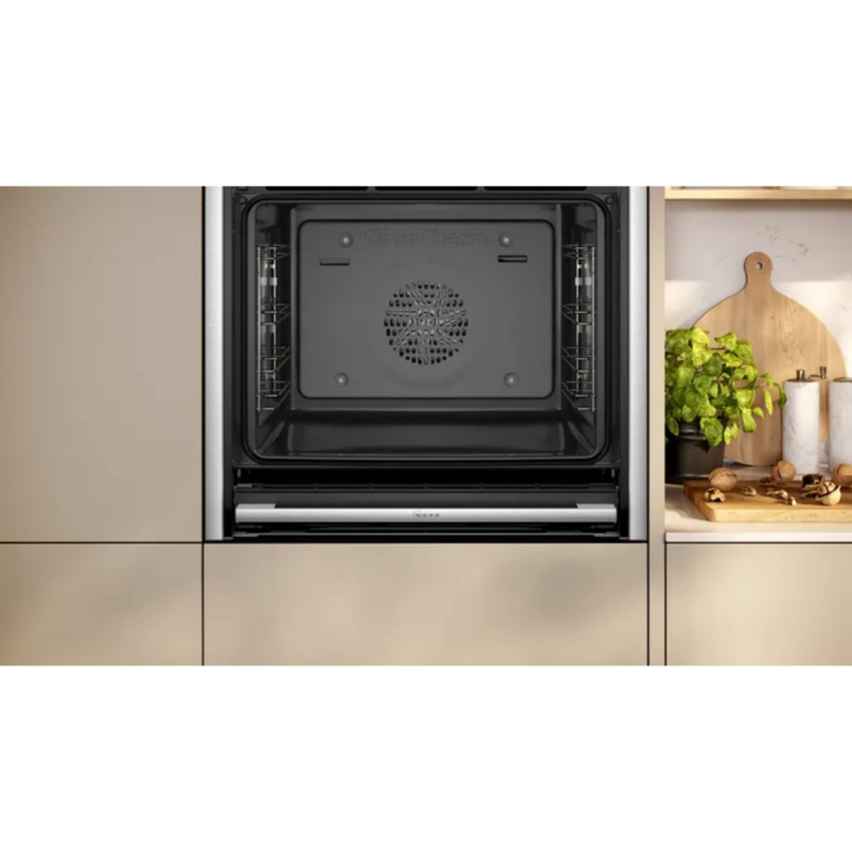 NEFF B54CR31N0B N70 SLIDE & HIDE SINGLE OVEN BLACK C/W STEEL TRIM