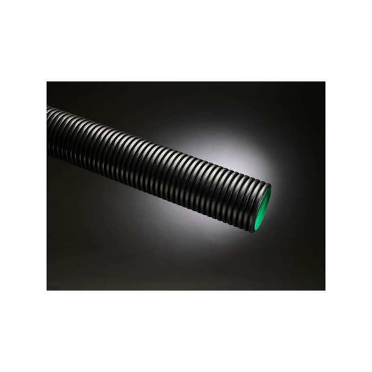NAYLOR METRODRAIN 600mm x 6m SOLID TWINWALL BLACK PIPE PLAIN ENDED BBA GREEN INNER 71307