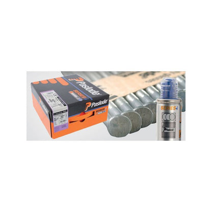 PASLODE GALV PLUS RING NAILS & 1 FUEL CELL FOR IM360 63 x 2.8mm (BOX 1100) 141079
