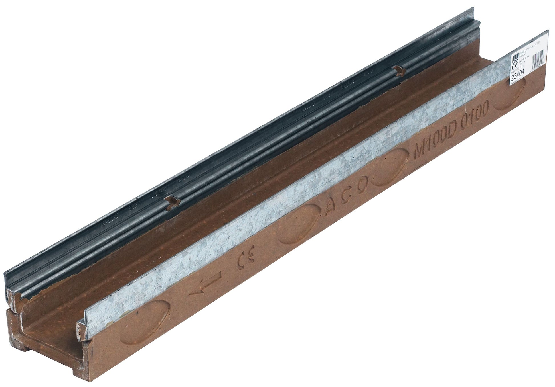 ACO M100D MULTIDRAIN 0100 SHALLOW CHANNEL 100mm x 1m 23110