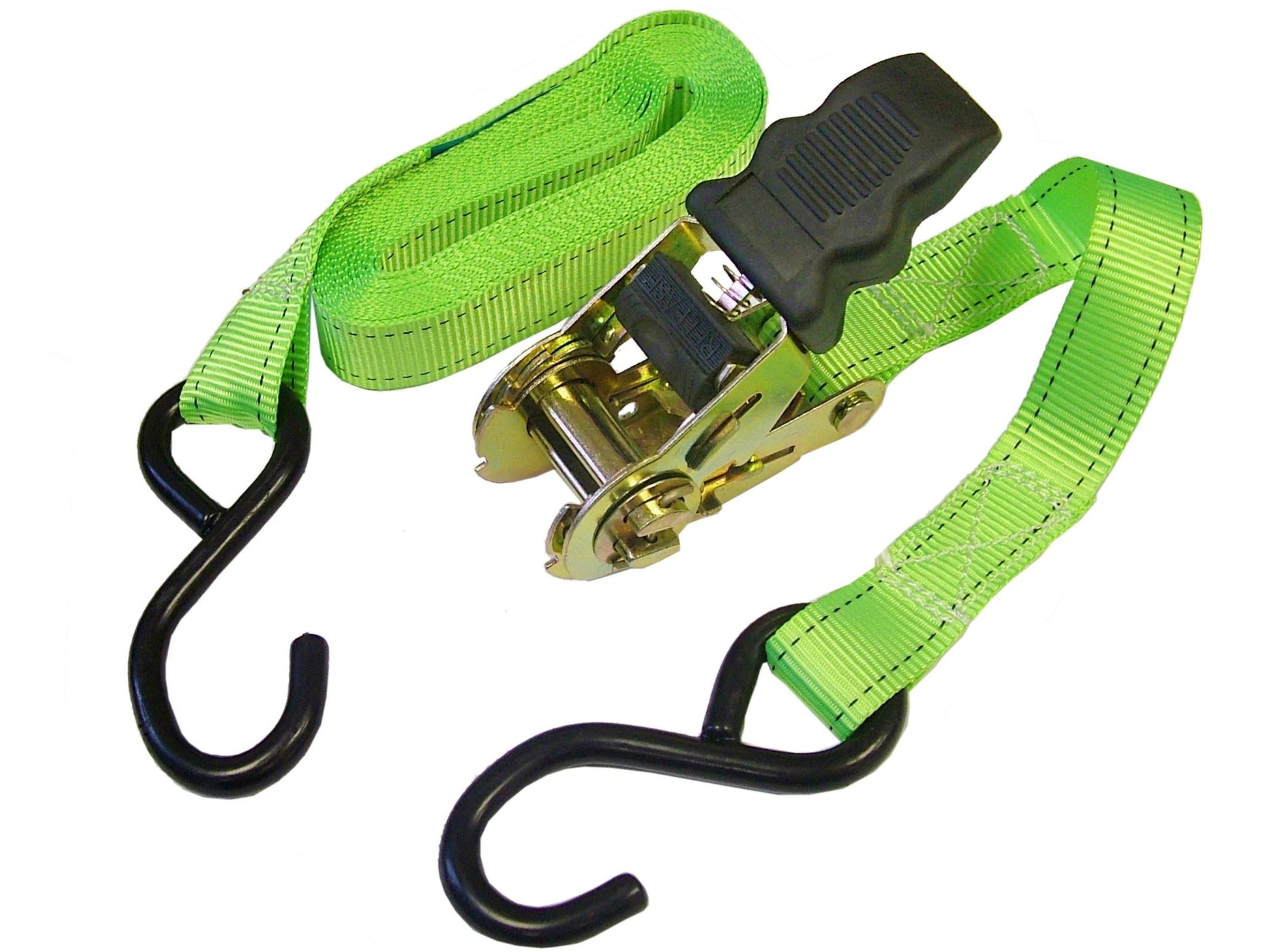 FAITHFULL FAITDRAT51SH S-HOOK RATCHET TIE-DOWNS 25mm x 5m (2 PIECE)