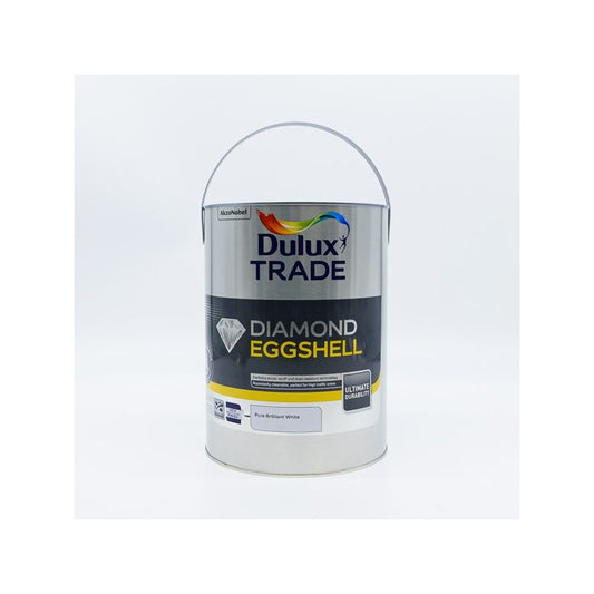 DULUX TRADE QUICK DRYING DIAMOND EGGSHELL 5l PURE BRILLIANT WHITE 5082320