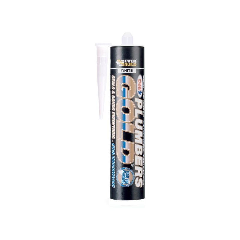 Everbuild Plumbers Gold White Sealant 300ml PLUMBGWE