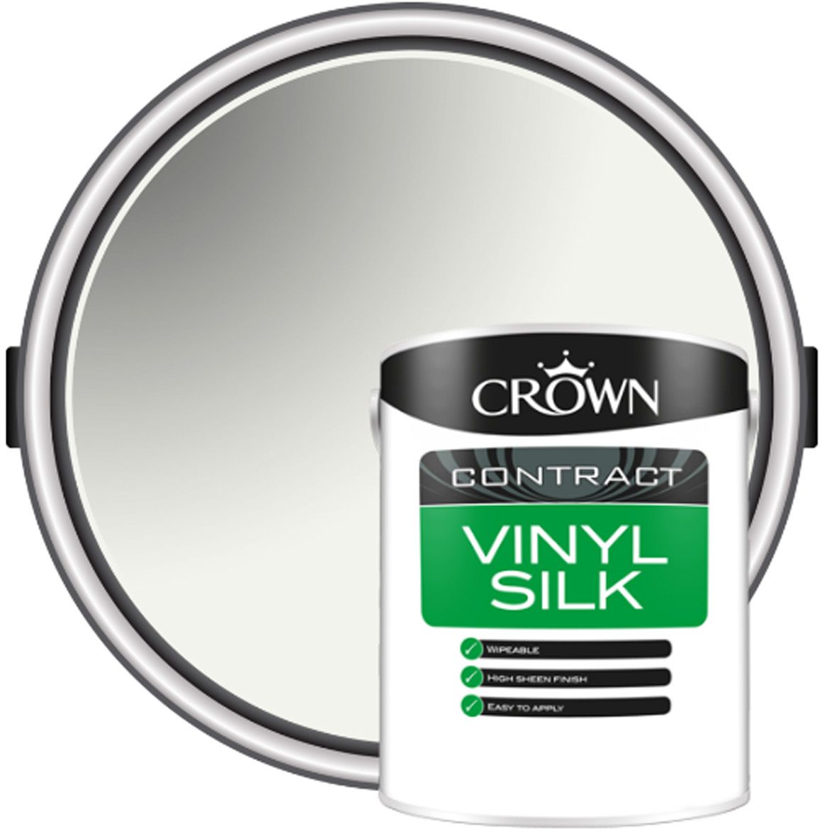 CROWN CONTRACT VINYL SILK BRILLIANT WHITE 5l 5093063