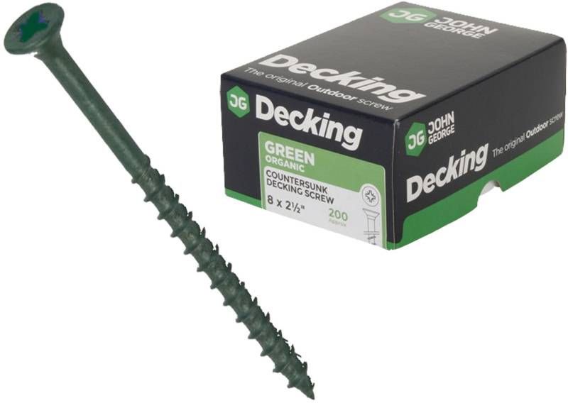 COUNTERSUNK POZI DECKING SCREWS M5 x 75mm 10 x 3" CLAM 100 S9DTY103