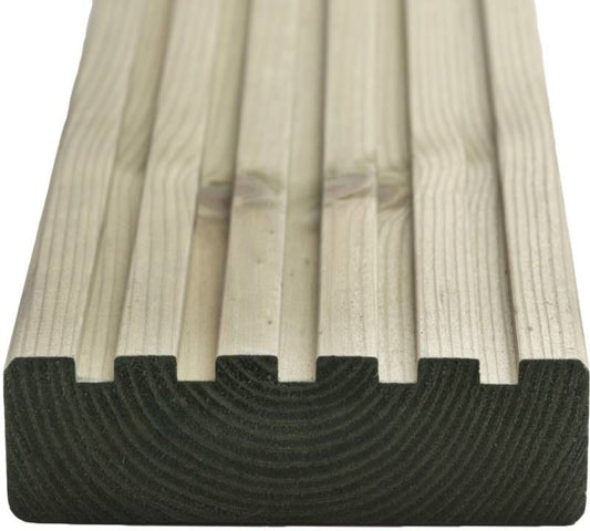 TTG 32 x 125mm YALDING TREATED DECKING PER MTR <26x120>