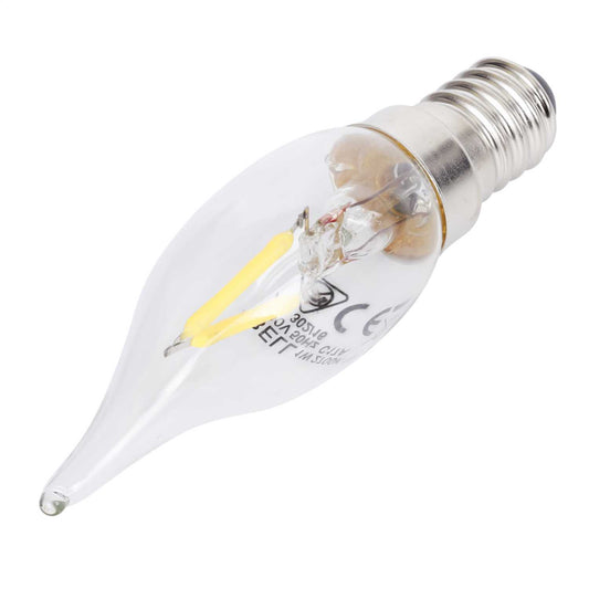 Bell 1W SES LED Non Dimmable Filament Chandelier Lamp Clear 2700K