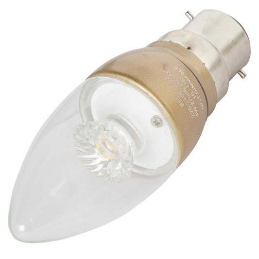 Bell 4W BC LED Non Dimmable Candle Lamp Brass 2700K