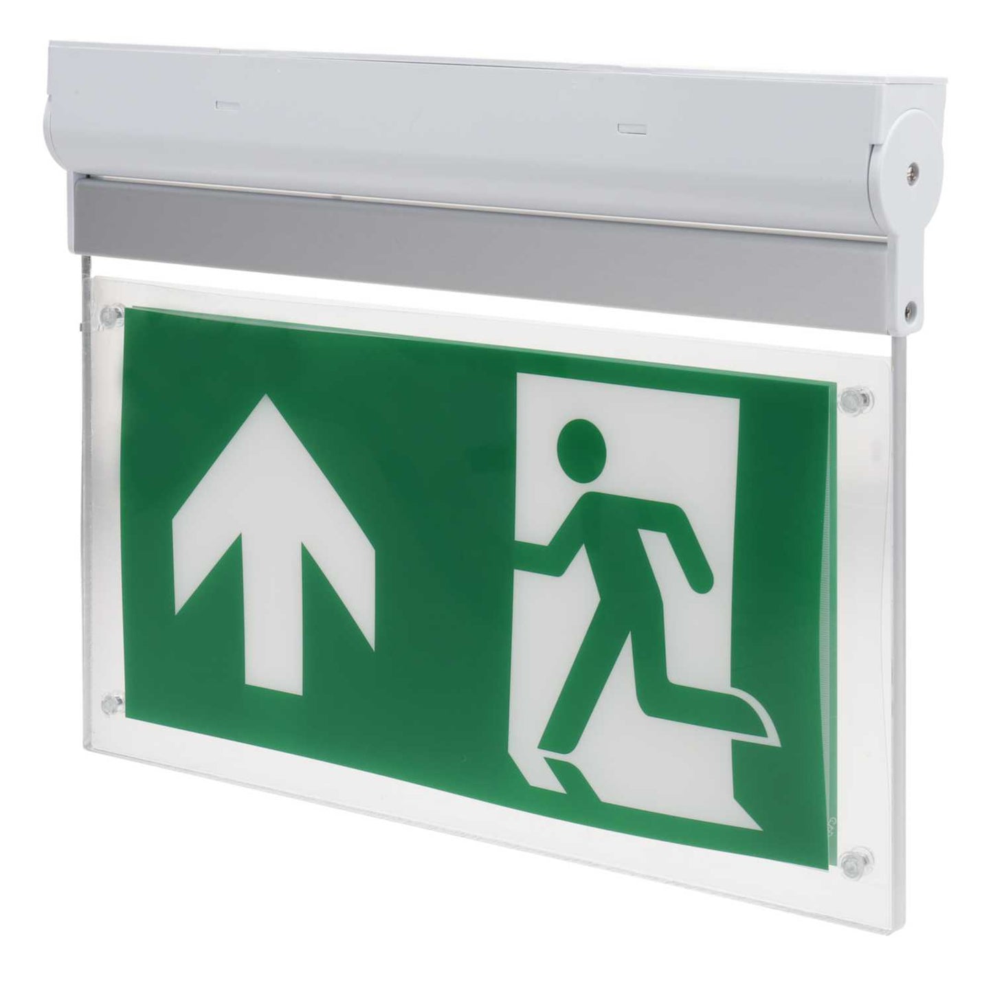 Bell 2.5W LED Surface Emergency Manual or Self Test Exit Blade with Up Arrow Legend