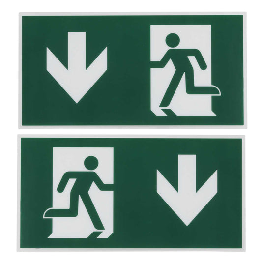 Bell ISO Down Legend for the Spectrum 6 in 1 LED Emergency Exit Blade