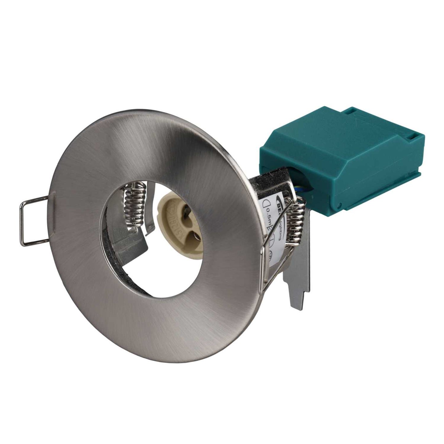 Bell Firestay Protector GU10 Fixed Shower Downlight Satin Nickel IP65