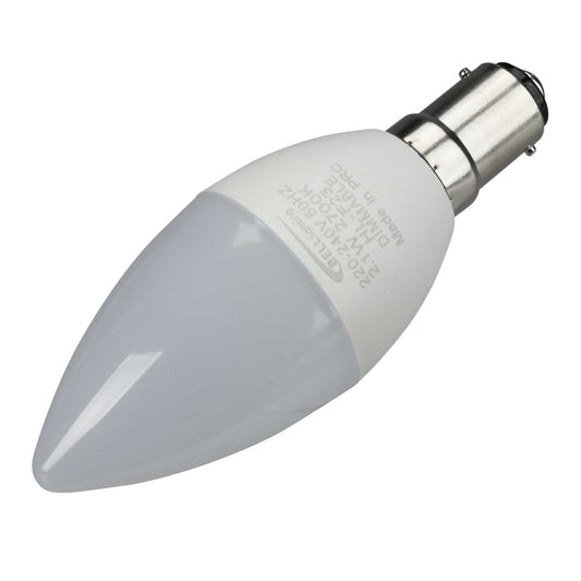Bell 2.1W SBC LED Dimmable Candle Lamp Opal 2700K