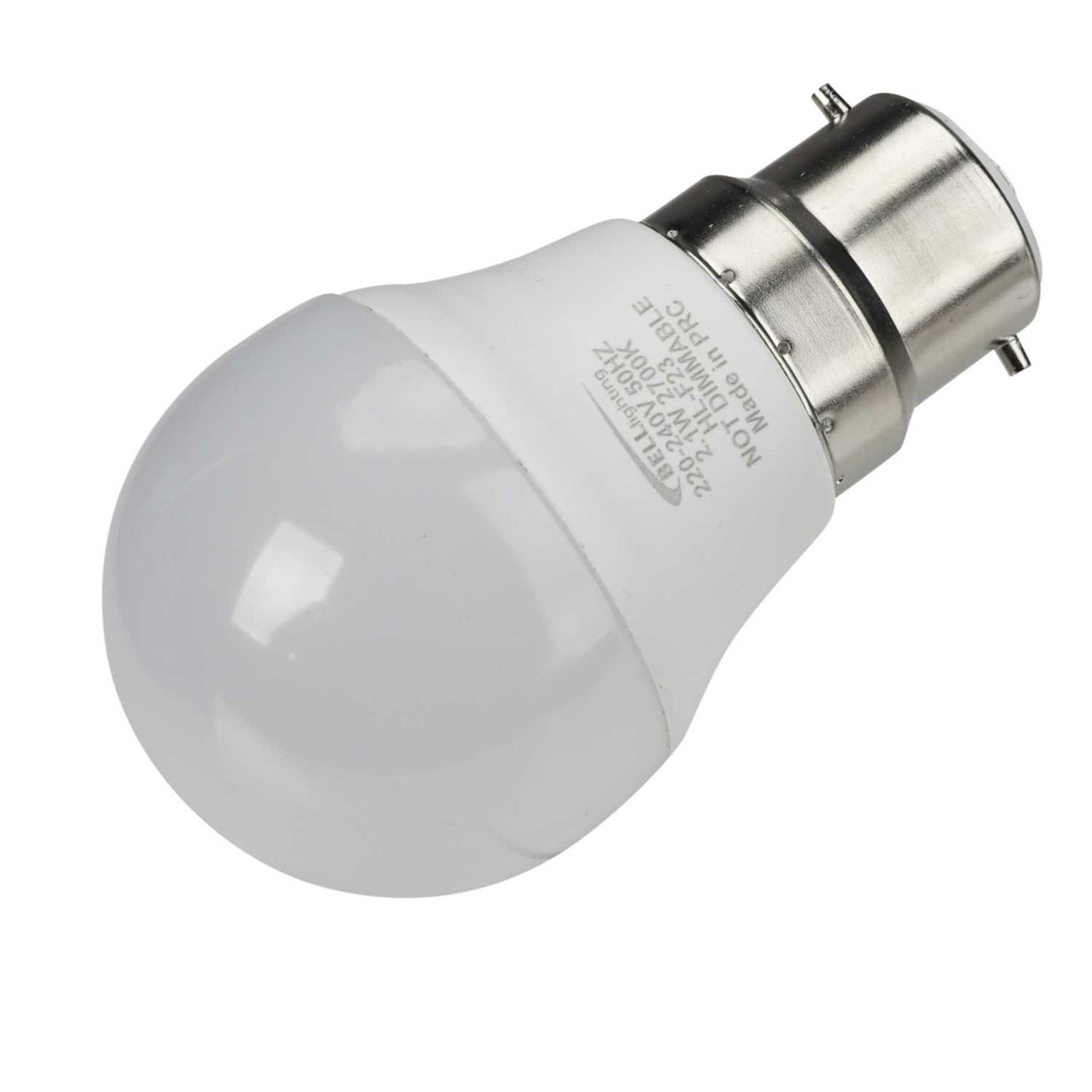 Bell 2.1W BC LED Non Dimmable Golf Ball Lamp Opal 2700K
