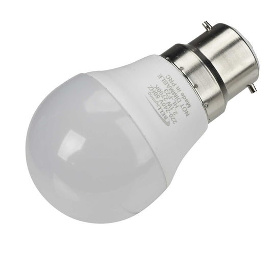 Bell 2.1W BC LED Non Dimmable Golf Ball Lamp Opal 2700K