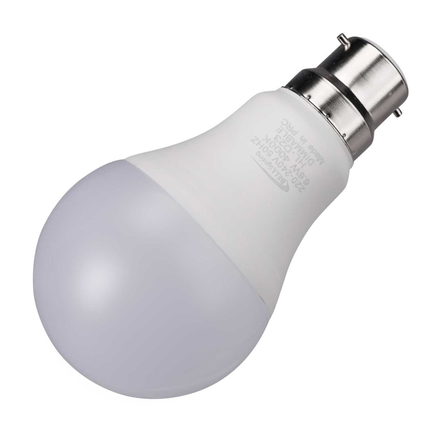 Bell 6.6W BC LED Dimmable GLS Lamp Opal 4000K