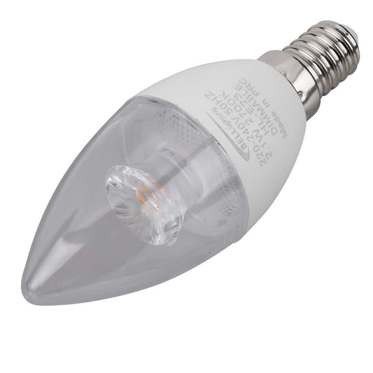 Bell 2.1W SES LED Dimmable Candle Lamp Clear 2700K