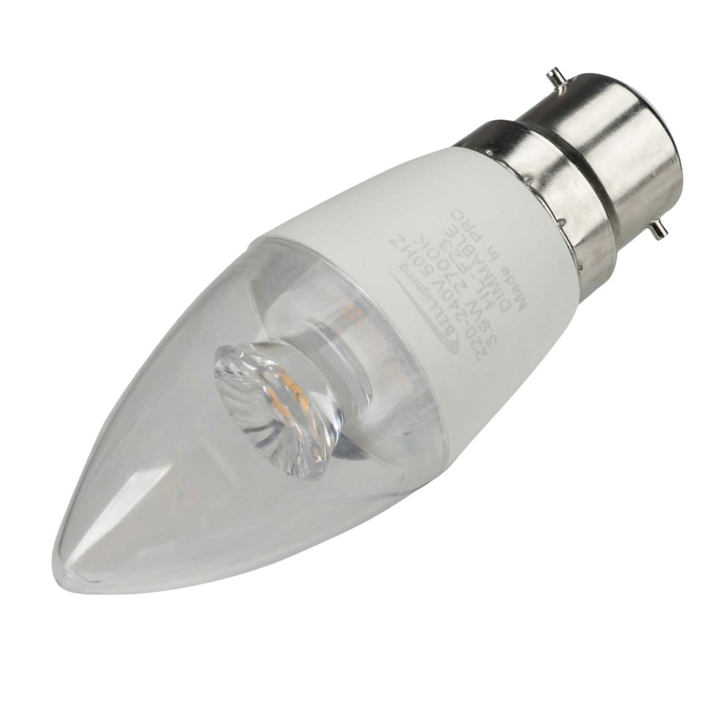 Bell 3.9W BC LED Dimmable Candle Lamp Clear 2700K