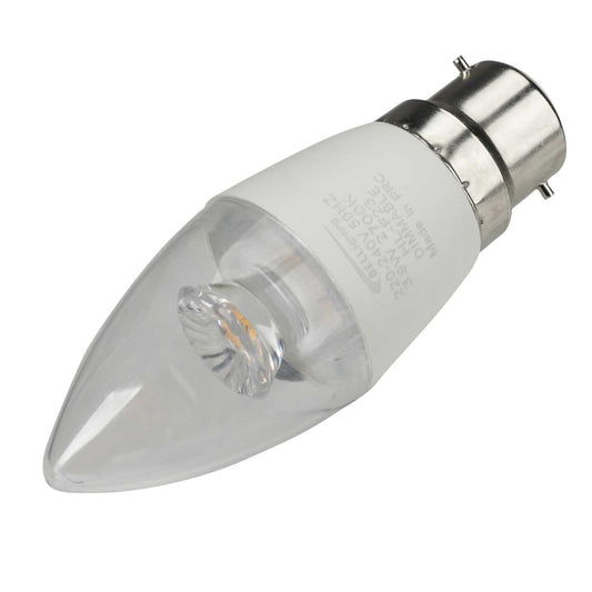 Bell 3.9W BC LED Dimmable Candle Lamp Clear 2700K