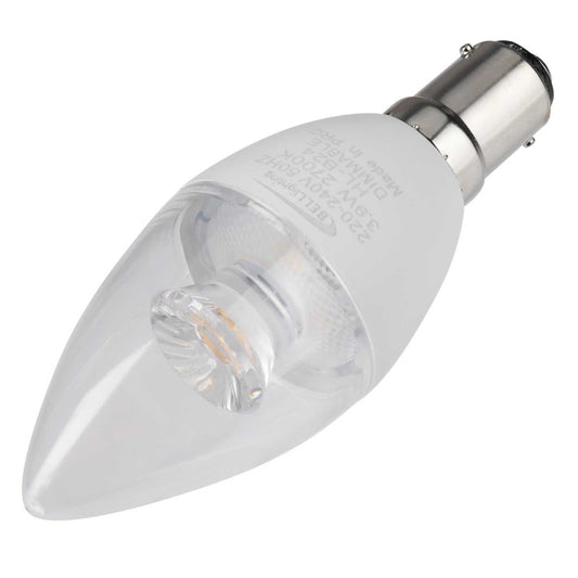 Bell 3.9W SBC LED Dimmable Candle Lamp Clear 2700K