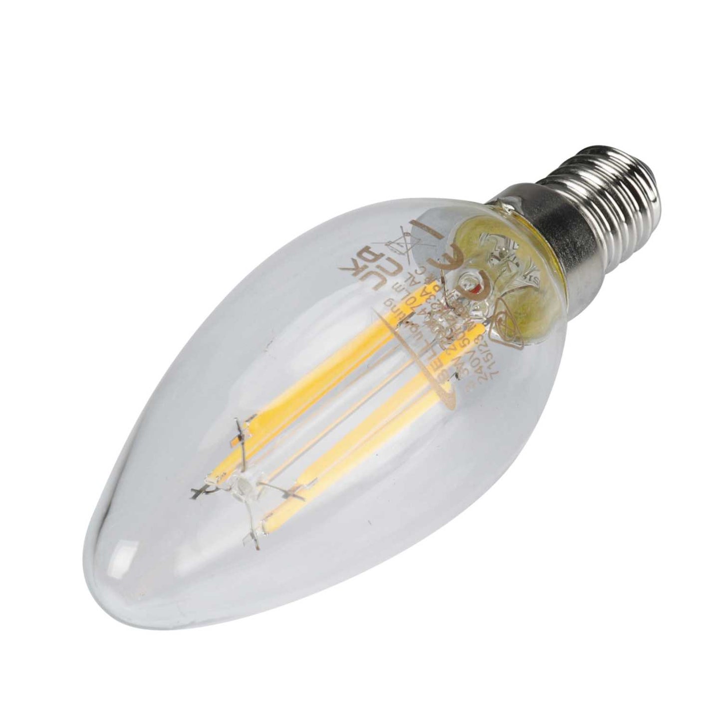 Bell 3.3W SES LED Non Dimmable Filament Candle Lamp Clear 2700K