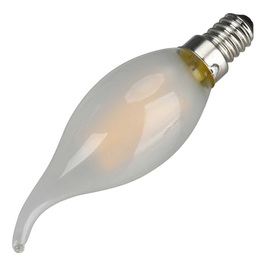 Bell 3.3W SES LED Non Dimmable Filament Bent Tip Candle Lamp Satin 2700K