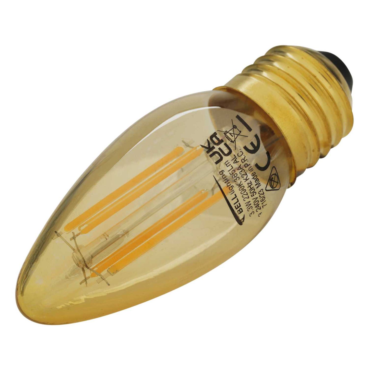 Bell Vintage 3.3W ES LED Non Dimmable Candle Lamp Amber 2200K