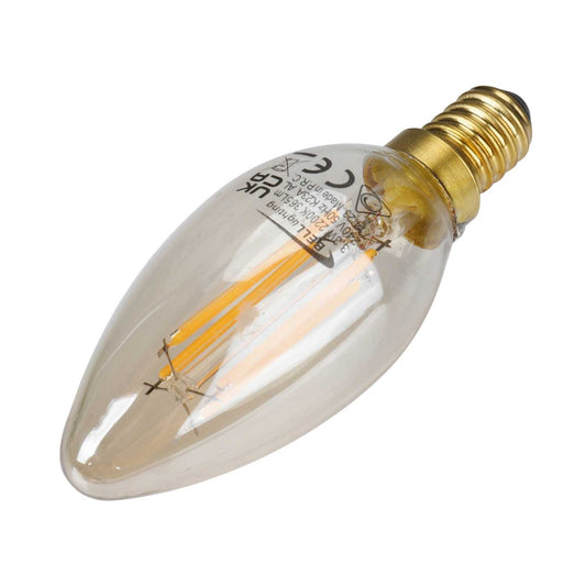 Bell 3.3W SES LED Dimmable Vintage Candle Lamp Amber 2200K
