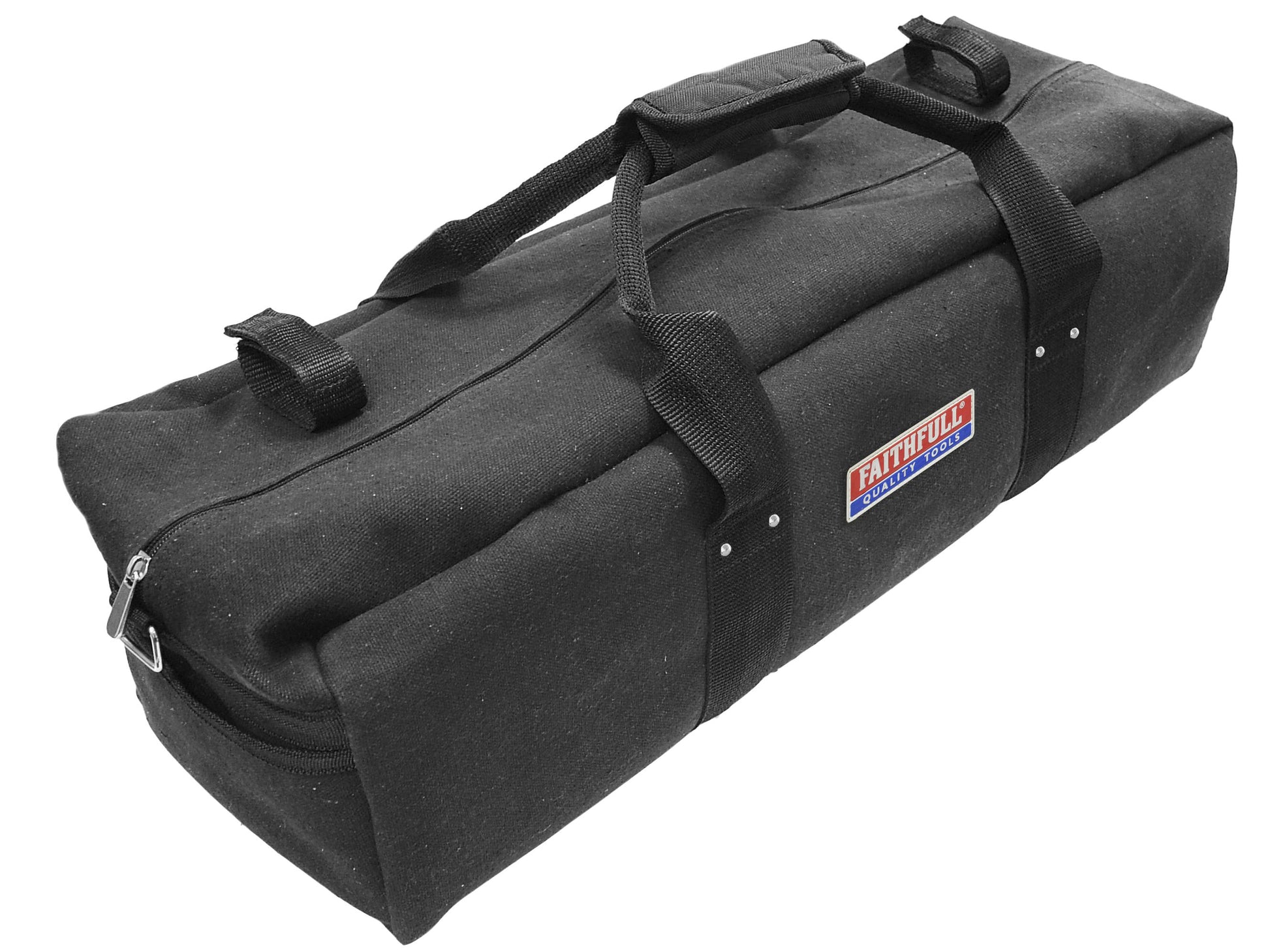 FAITHFULL FAIH30 ZIP TOP CANVAS HOLDALL 750mm BLACK
