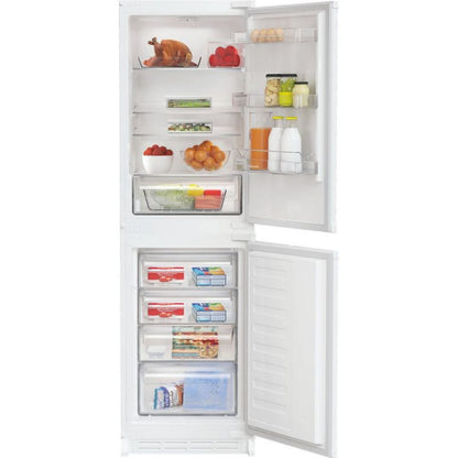 HOPKINS HOMES HOTPOINT HPKS1262B4UK BUILT IN LOW FROST COMBI FRIDGE FREEZER 50:50 WHITE