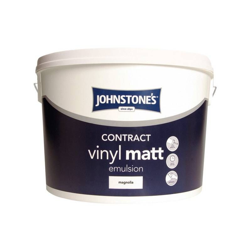 JOHNSTONES CONTRACT MATT EMULSION 10l MAGNOLIA 306757