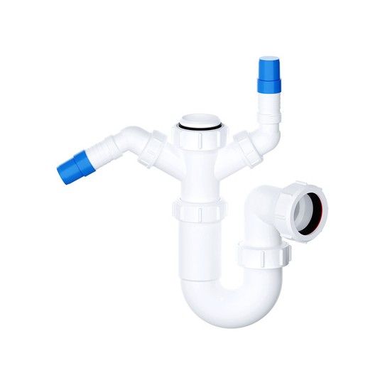 VIVA SINK TRAP 1.1/2" C/W TWIN 135deg NOZZLES WTST02