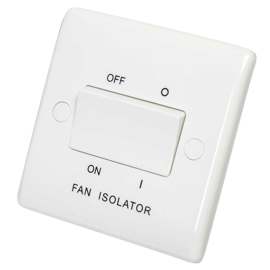 BG Nexus 10A Triple Pole Fan Isolator Switch White