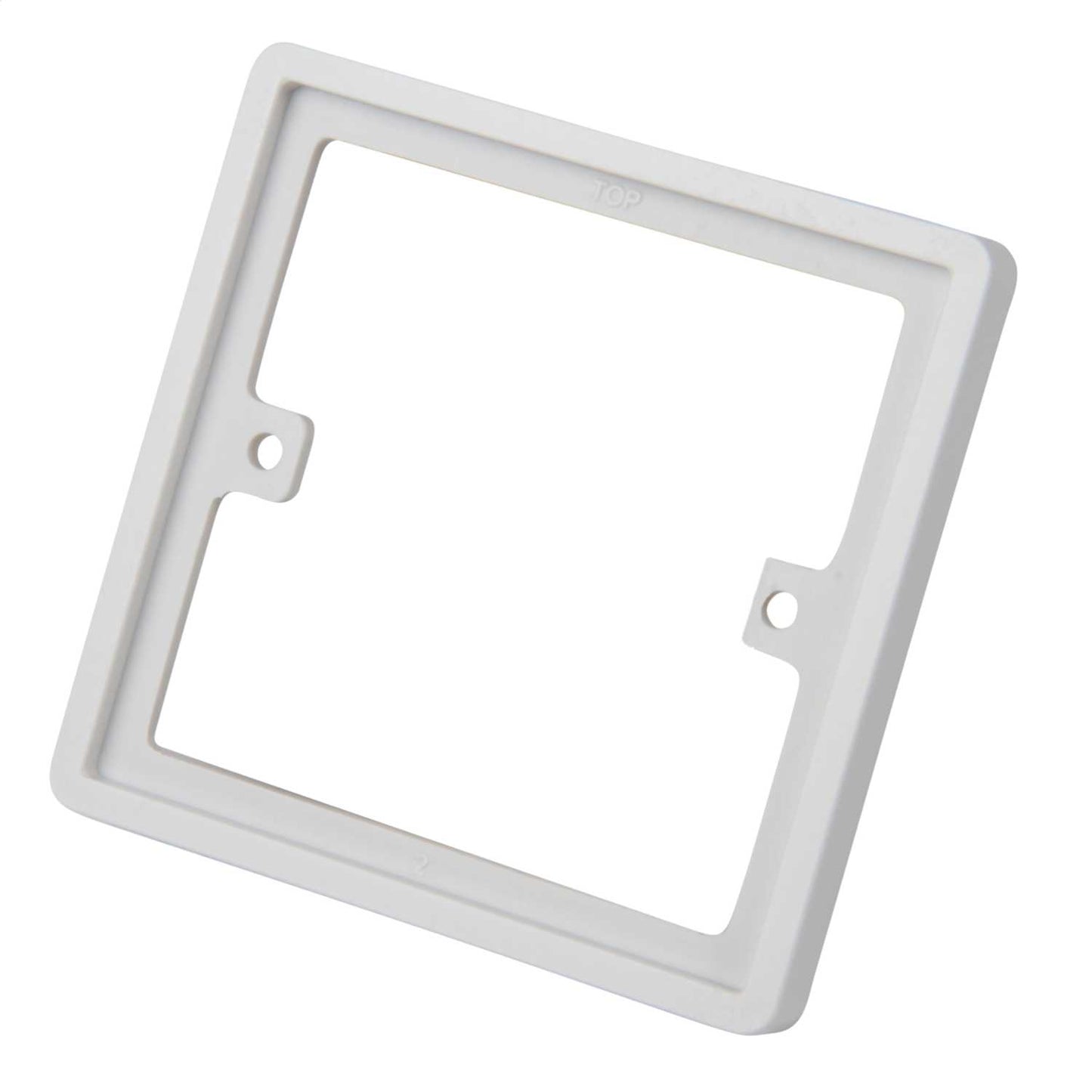 BG 1 Gang Square Spacer 10mm White Plate
